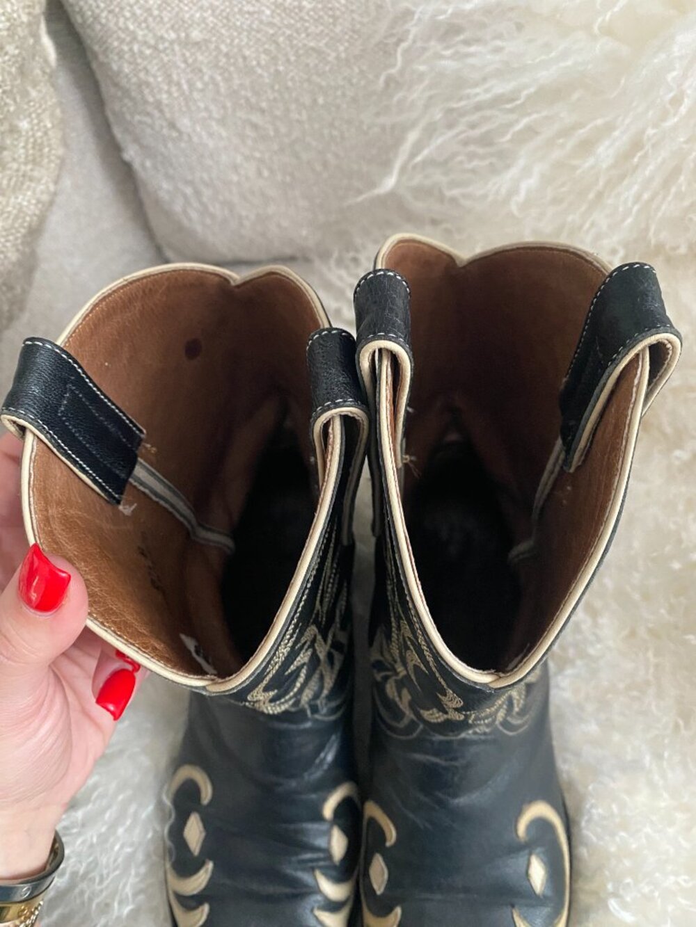 Old Gringo | Black & Cream Western Boots - Picture 10 of 10